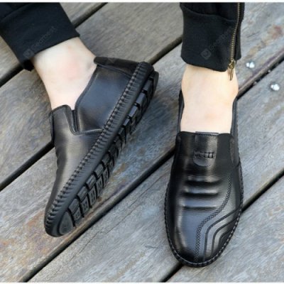 Autumn Winter Men's Casual Lace Shoes Male Leather Shoes