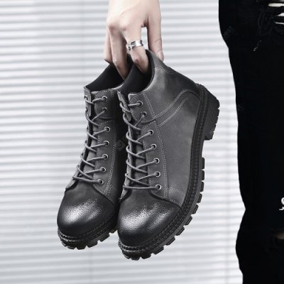 Men Boots Keep Warm Casual Shoes High Increased Mesh Shoes