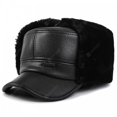 Male Plus Velvet Warm Bomber Hat Fashion Furry Cap Ear Protection